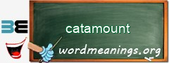 WordMeaning blackboard for catamount
